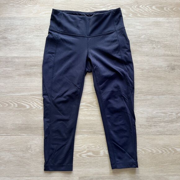 Athleta Cropped Leggings Blue-Size S - Picture 1 of 5